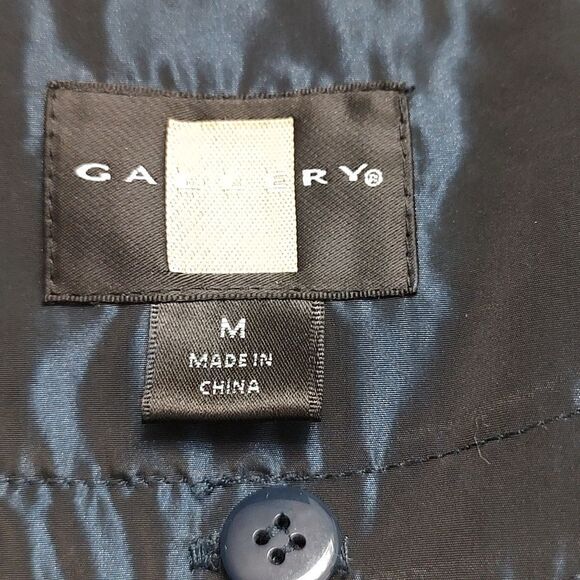 Gallery Navy rain coat removable liner and removeable hood  Sz M NWOT - Picture 4 of 5